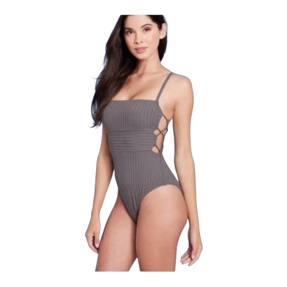 Shade & Shore Other - NWOT Shade & Shore Women’s Square Neck Strappy Side Ribbed One-Piece Swimsuit XL